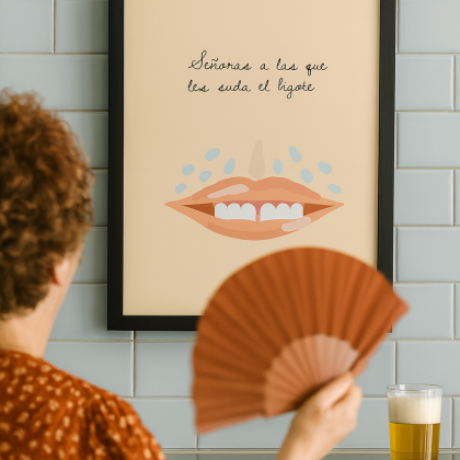 ILUSTRACIÓN "Señoras a las que les suda el bigote"